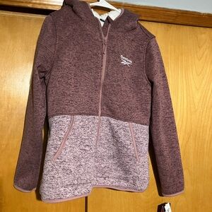 Reebok Kids' Maroon and Light Pink Hoodie